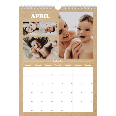 Fotokalender A4 (20 x 30 cm) — Magasinstil [April]