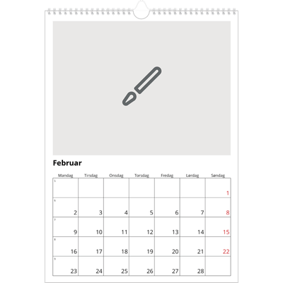 Årskalender A3 — Design selv [Februar]