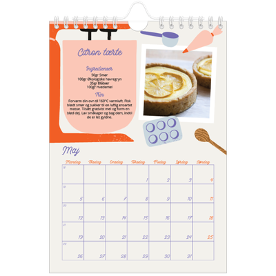 A5 Foto Kalender — Året i opskrifter [kalender forside]