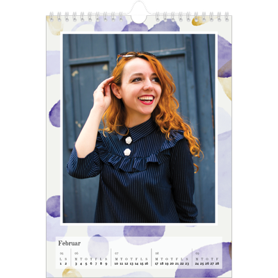 Fotokalender A4 (20 x 30 cm) — Akvarelspot [Februar]