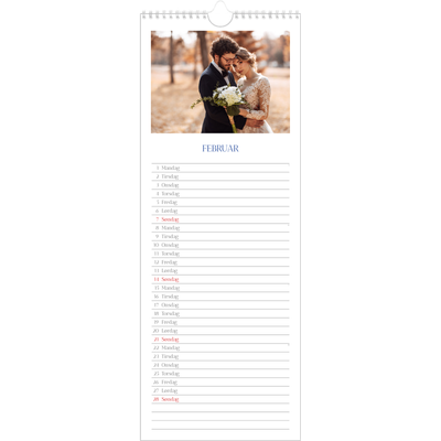 Køkkenkalender  — Klassisk kobolt [Februar]