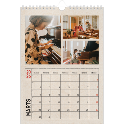 Fotokalender A4 (20 x 30 cm) — Stempeleffekt [Marts]