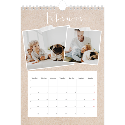 Fotokalender A4 (20 x 30 cm) — Scrapbogs kalender [Februar]