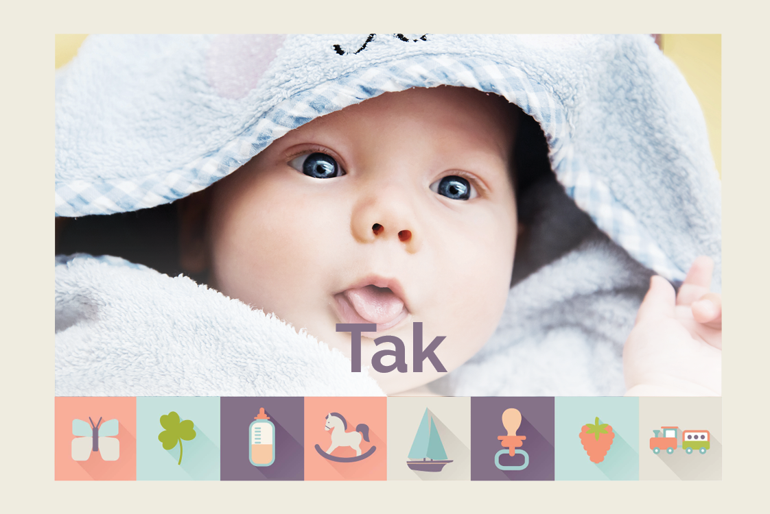 Takkekort — Babyikoner