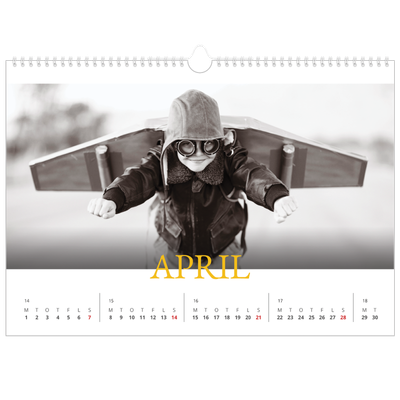 A3 Foto Kalender — Heritage-stil [April]