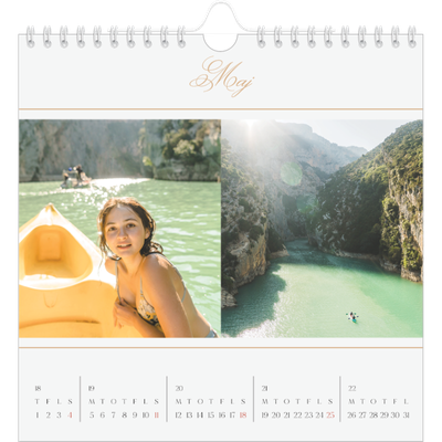 Årskalender kvadratisk — Elegant guld [kalender forside]