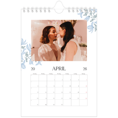 A5 Foto Kalender — Elegant blomstret [April]