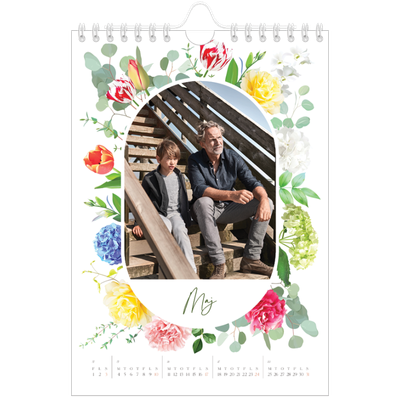 A5 Foto Kalender — Klassiske blomster [kalender forside]