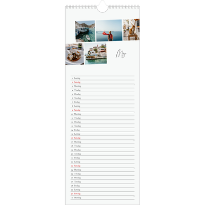 Køkkenkalender  — Byferie (hvid) [Maj]
