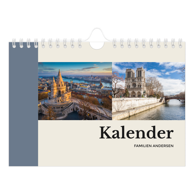A5 Foto Kalender — Verdens seværdigheder [kalender forside]