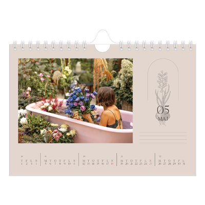 A5 Foto Kalender — Enkel botanisk [kalender forside]