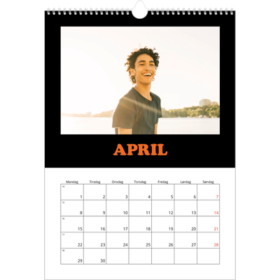 Årskalender A3 — Sjov type [April]