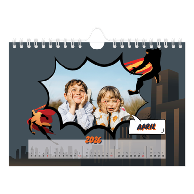 A5 Foto Kalender — Tegneserie [April]