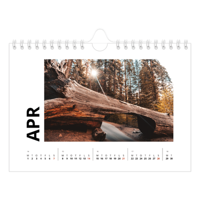 A5 Foto Kalender — White space [April]