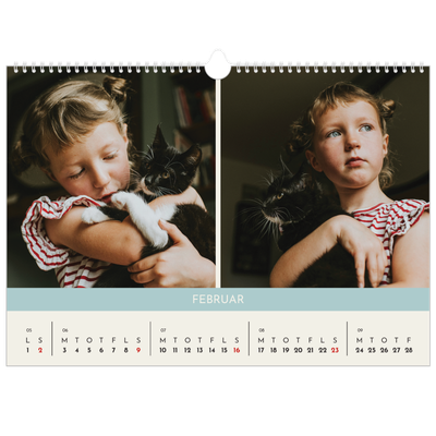 A3 Foto Kalender — Pastel kapitler [Februar]