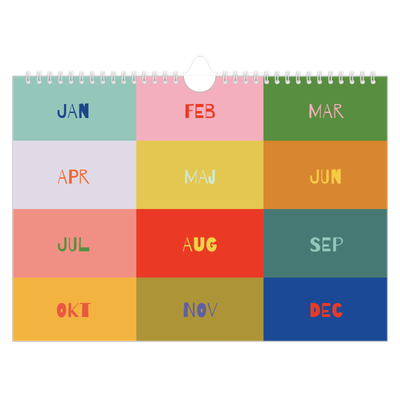Fotokalender A4 — Farverig kalender [kalender forside]