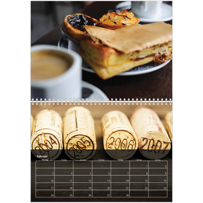 Fotokalender A4 dobbelt (30 x 40 cm) — Transparent kalender [Februar]