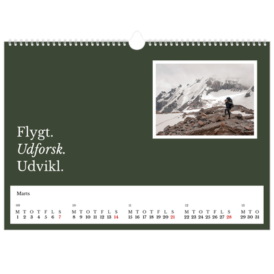 A3 Foto Kalender — Redaktionel Jord [Marts]