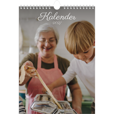 Fotokalender A4 (20 x 30 cm) — Håndskreven måned [kalender forside]