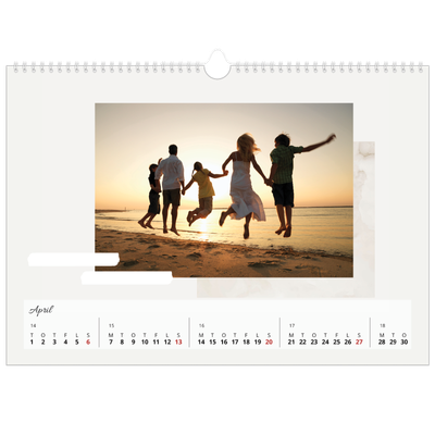 A3 Foto Kalender — Pastellfarver [April]