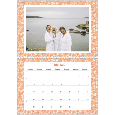 Fotokalender A4 dobbelt (30 x 40 cm) — Fuld blomstring [Februar]