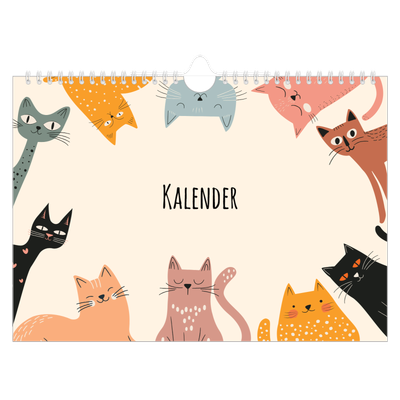 Fotokalender A4 — Kattepoter og kruseduller [kalender forside]