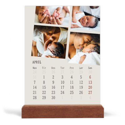 Staffeli kalender - stående  — Dynamiske billeder [April]