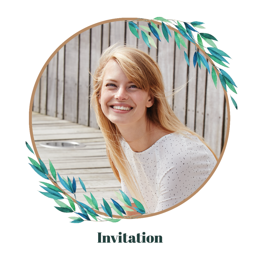 Invitationer — Eukalyptus akvarel