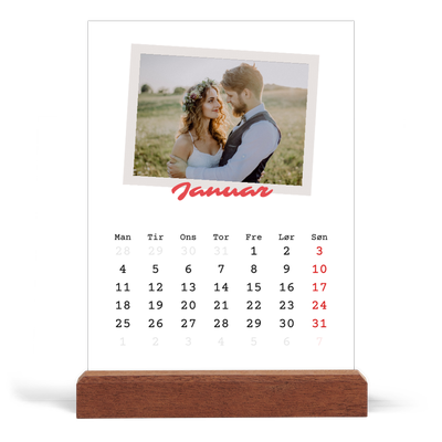 Staffeli kalender - stående  — Signeret tryk [Januar]