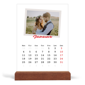 Staffeli kalender - stående — Signeret tryk