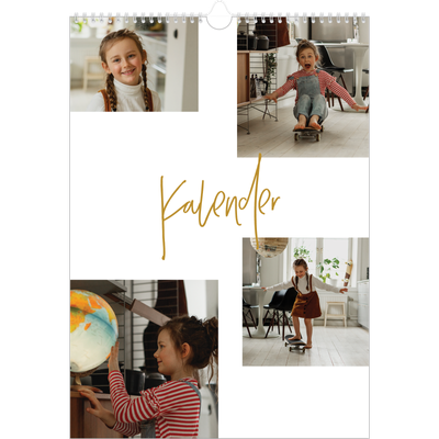 Årskalender A3 — Guldstift [kalender forside]