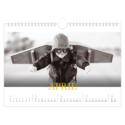 Fotokalender A4 — Heritage-stil [April]