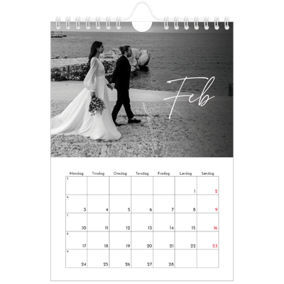 A5 Foto Kalender — Elegant skrift [Februar]
