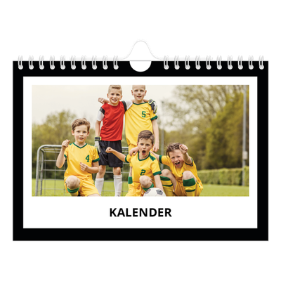 A5 Foto Kalender — Sort baggrund [kalender forside]