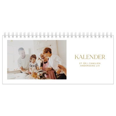 Bordkalendere — Guld stor skrift [kalender forside]