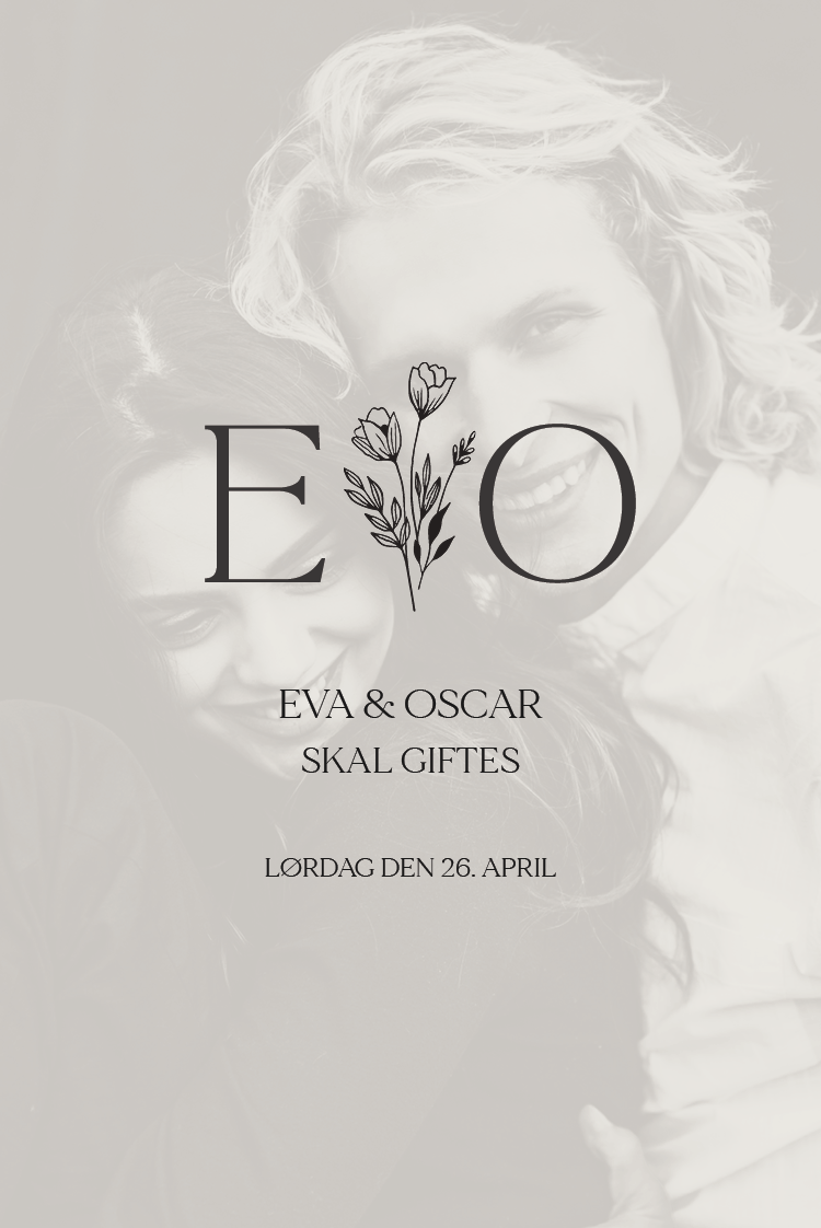 Invitationer — Initialer i blomst