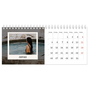 Bordkalender med foto — Portrætudgaven