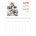 Fotokalender A4 dobbelt (30 x 40 cm) — Farverige fonter [April]