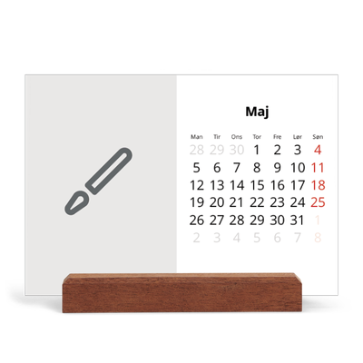 Staffeli kalender - liggende  — Design selv [kalender forside]