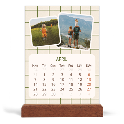 Staffeli kalender - stående  — Retro mønstre [April]