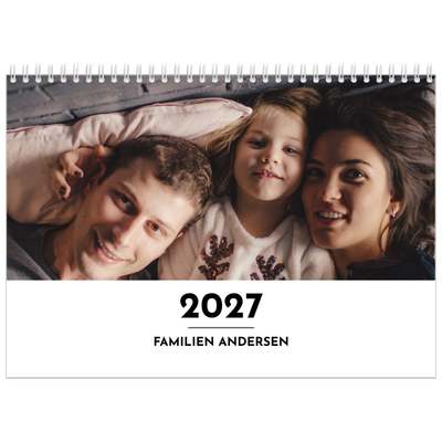 Fotokalender A4 dobbelt (30 x 40 cm) — Bogstav i fokus [kalender forside]