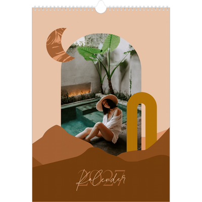 Årskalender A3 — Neutrale bjerge [kalender forside]