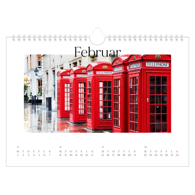 Fotokalender A4 — Min rejseskildring [Februar]