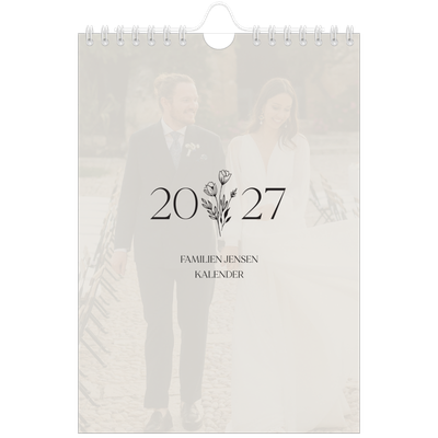 A5 Foto Kalender — Initialer i blomst [kalender forside]