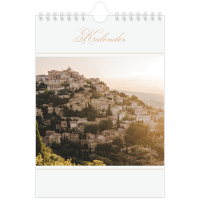 A5 Foto Kalender — Elegant guld [kalender forside]