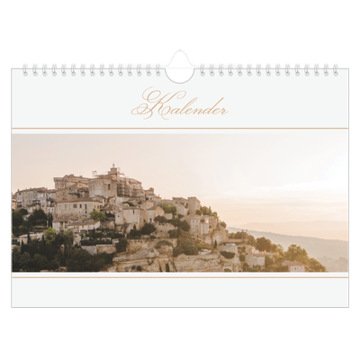 Fotokalender A4 — Elegant guld [kalender forside]