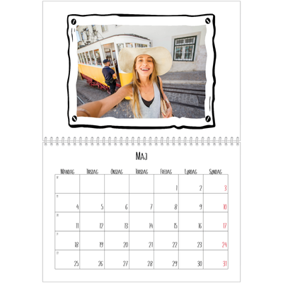Fotokalender A4 dobbelt (30 x 40 cm) — Albums øjeblik [kalender forside]