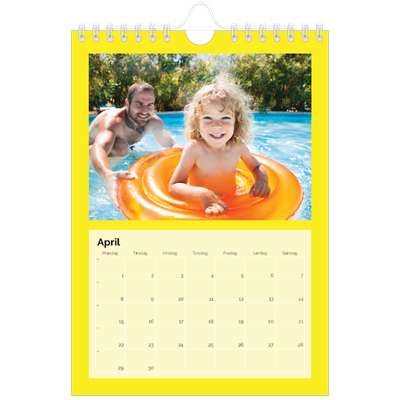 A5 Foto Kalender — Skarpe farver [April]