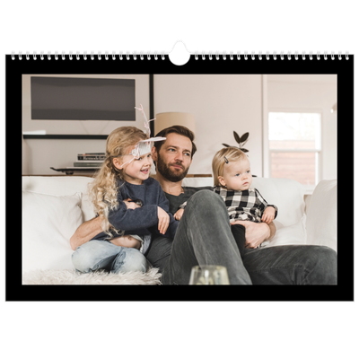 A3 Foto Kalender — Sort ramme [kalender forside]