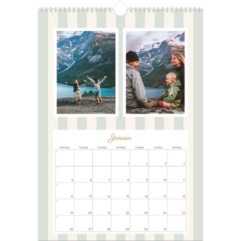 A3 Foto Kalender — Skrift og striber